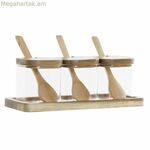 3 տարա DKD տան դեկոր բազմագույն թափանցիկ բնական 150 մլ 20,5 x 8 x 1,5 սմ