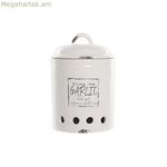 Թիթեղյա DKD տան դեկոր 17,7 x 17,7 x 26 սմ սպիտակ դոլոմիտ սխտոր