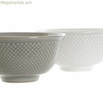 Աման DKD Տան Դեկոր Սպիտակ Մոխրագույն Ճենապակյա Վինտաժ 12,5 x 12,5 x 6,5 սմ 2 հատ