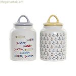 Tin DKD Տան Դեկոր Սպիտակ Բազմագույն Քարե Ծածկույթ Միջերկրածովյան (2 հատ)