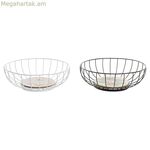 Մրգաման DKD Տան դեկոր Բազմագույն Մետաղ MDF Փայտ 28 x 28 x 11 սմ (2 հատ)