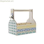 Շշերի դարակ DKD տան դեկոր 27 x 16,5 x 25 սմ կապույտ փիրուզագույն MDF փայտ (2 հատ)