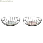 Մրգաման DKD Տան Դեկոր Կապույտ Փիրուզագույն Մետաղ MDF Փայտ 28 x 28 x 11 սմ (2 հատ)