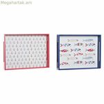 Խորտիկների սկուտեղ DKD Տան դեկոր Կապույտ մարջան MDF Փայտ Միջերկրածովյան 40 x 30 x 5 սմ (2 հատ)