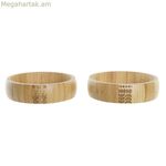 Աղցանի աման DKD Տան դեկոր Բնական բամբուկ 20 x 20 x 5 սմ