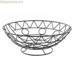 Մրգաման DKD Տան դեկոր Սև մետաղական ալյումինե երկրաչափական չափսեր 28 x 28 x 10 սմ