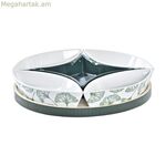 Նախուտեստների հավաքածու DKD տան դեկորի համար՝ փայտե 22 x 22 x 1 սմ, կանաչ քարե ամանեղենի թերթեր