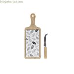 Նախուտեստների հավաքածու DKD տան դեկորի սպիտակ/սև բամբուկե քարե սավաններ՝ տնակի համար, 3 հատ 33 x 12 x 1 սմ (3 հատ)