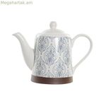 Թեյնիկ DKD Տան դեկոր Կապույտ Սպիտակ Շագանակագույն Ռետինե փայտ Քարե իրեր