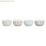 Ամանների հավաքածու DKD Home Decor Stoneware 460 մլ 12 x 12 x 6,5 սմ (4 հատ)