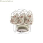 Սուրճի հավաքածու DKD Home Decor կանաչ բեժ մետաղական դոլոմիտ 180 մլ