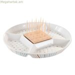 Խորտիկների սկուտեղ DKD Տան դեկոր 23,5 x 23,5 x 3 սմ Բազմագույն քարե ամանեղեն