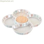 Խորտիկների սկուտեղ DKD Տան դեկոր Բազմագույն 22 x 22 x 3 սմ Քարե իրեր