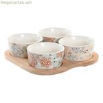 Խորտիկների սկուտեղ DKD տան դեկորի համար 19,7 x 19,7 x 1 սմ կանաչ քարե ամանեղեն