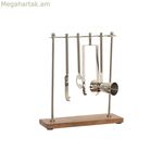 Կոկտեյլի հավաքածու DKD տան դեկոր 25,5 x 9 x 30 սմ բնական արծաթե չժանգոտվող պողպատ ակացիա