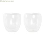 Ակնոցների հավաքածու DKD Home Decor թափանցիկ բյուրեղապակյա բորոսիլիկատային ապակի 250 մլ