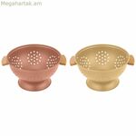 Մակարոնեղենի քամիչ DKD Home Decor 30 x 24,5 x 14 սմ Տերակոտա չժանգոտվող պողպատ դեղին (2 հատ)