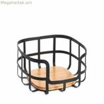 Մրգաման DKD տան դեկոր 24 x 24 x 12,7 սմ բնական սև պողպատ