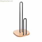 Խոհանոցային թղթի պահոց DKD Home Decor 16 x 16 x 31,3 սմ բնական սև պողպատ