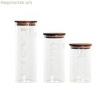 3 աման DKD տան դեկոր 10,2 x 10,2 x 27,7 սմ բնական թափանցիկ ակացիա տառերով բորոսիլիկատային ապակի