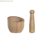 Շաղախ և մանգաղ DKD Տան դեկոր Բամբուկե 12 x 12 x 14,5 սմ