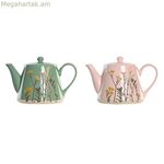 Թեյնիկ DKD Տան դեկոր Վարդագույն կանաչ քարե սպասք (2 հատ)