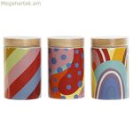 Tin DKD Տան դեկոր Բազմագույն բնական բամբուկե դոլոմիտ 1 լ 10 x 10 x 16 սմ (3 միավոր)