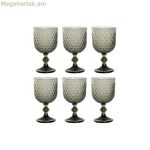 Բաժակների հավաքածու Home ESPRIT Մոխրագույն բյուրեղյա 325 մլ (6 հատ)