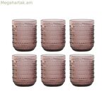 Բաժակների հավաքածու Home ESPRIT Pink Crystal 240 մլ (6 հատ)