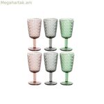 Բաժակների հավաքածու Home ESPRIT Սև Կարմիր Կանաչ Բյուրեղյա 285 մլ (6 հատ)