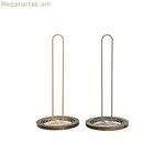 Խոհանոցային թղթի պահոց Home ESPRIT Բեժ Մոխրագույն Մուգ շագանակագույն Մետաղ Ռետինե Փայտ 15 x 15 x 31 սմ (2 հատ)