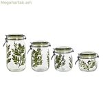 4 աման Home ESPRIT Green Crystal Iron 1,5 լ 11,3 x 11,3 x 21,7 սմ