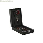 Գինու Աքսեսուարների Հավաքածու Home ESPRIT Սև MDF Փայտ 12 x 17 x 6 սմ