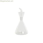 Cruet DKD Տան դեկորի թափանցիկ բորոսիլիկատային ապակի 250 մլ 9 x 9 x 18 սմ