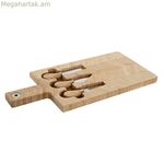 Կտրատման տախտակ Home ESPRIT բնական բամբուկ չժանգոտվող պողպատ 41 x 18,3 x 2 սմ (4 հատ)
