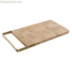 Կտրատման տախտակ Home ESPRIT Ոսկեգույն բնական մետաղական բամբուկ 35,5 x 17,5 x 1,5 սմ