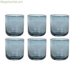 Բաժակների հավաքածու Home ESPRIT Blue Crystal 320 մլ (6 հատ)