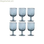 Բաժակների հավաքածու Home ESPRIT Blue Crystal 300 մլ 8 x 8 x 14 սմ (6 հատ)