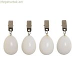 Սփռոցի սեղմակ Home ESPRIT սպիտակ 3,5 x 3,5 x 5,5 սմ