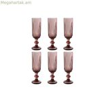 Բաժակների հավաքածու Home ESPRIT Pink Crystal 6 x 6 x 18,4 սմ (6 հատ)