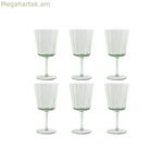 Բաժակների հավաքածու Home ESPRIT Green Crystal 285 մլ 8,4 x 8,4 x 16,4 սմ (6 հատ)