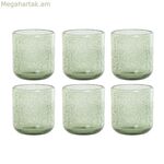 Բաժակների հավաքածու Home ESPRIT Green Crystal 320 մլ (6 հատ)