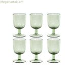 Բաժակների հավաքածու Home ESPRIT Green Crystal 300 մլ 8 x 8 x 14 սմ (6 հատ)