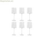 Բաժակների հավաքածու Home ESPRIT թափանցիկ բյուրեղյա 9,6 x 9,6 x 22,5 սմ (6 հատ)