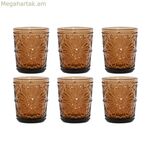 Ակնոցների հավաքածու Home ESPRIT Amber Crystal (6 հատ)