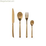 Դանակ-պատառաքաղ Home ESPRIT Golden չժանգոտվող պողպատ 1,8 x 0,8 x 23,5 սմ 16 հատ