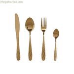 Դանակ-պատառաքաղ Home ESPRIT Golden չժանգոտվող պողպատ 2 x 0,4 x 22,5 սմ 16 հատ