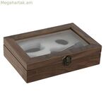 Գինու Աքսեսուարների Հավաքածու Home ESPRIT Սև Բնական Չժանգոտվող Պողպատ MDF Փայտ 21 x 14,5 x 5,4 սմ