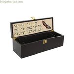 Գինու պարագաների հավաքածու Home ESPRIT շագանակագույն MDF փայտե 36 x 11 x 12 սմ