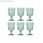 Բաժակների հավաքածու Home ESPRIT Turquoise Crystal 345 մլ (6 հատ)